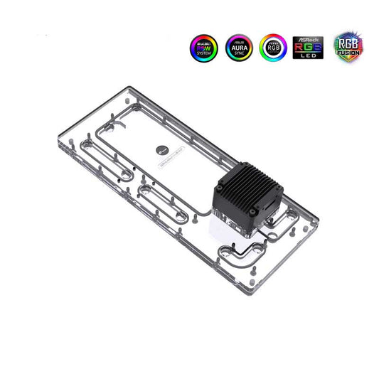 Bykski Distro Plate For Lian Li O11 EVO Case, Acrylic Waterway Board Combo DDC Pump, 5V A-RGB , RGV-LAN-O11-EVO-P