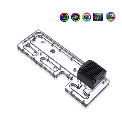 Bykski Distro Plate For Phanteks PK518/600S P500/600A Case, Acrylic Waterway Board Combo DDC Pump, 5V A-RGB, RGV-PHA-PK518-P