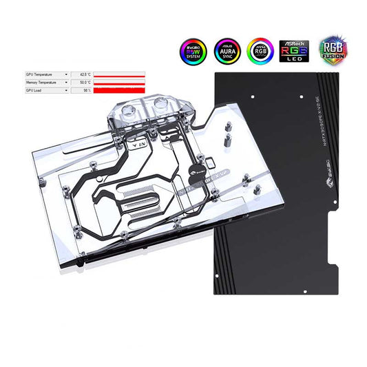 Bykski 3090 GPU Water Cooling Block For Nvidia RTX 3090 Founder Edition, Graphics Card Liquid Cooler System, N-RTX3090FE-X-V2