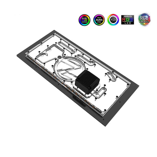 Bykski Distro Plate For For Lian Li O11 EVO Case, Acrylic Waterway Board Combo DDC Pump, 5V A-RGB , RGV-LAN-O11-EVO-LI-P