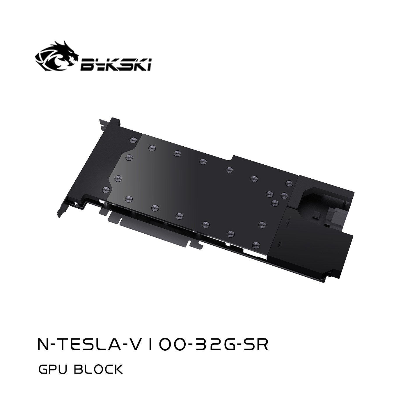 Bykski N-TESLA-V100-32G-SR Graphics Card Water Block: All-Metal Structure, NVIDIA V100