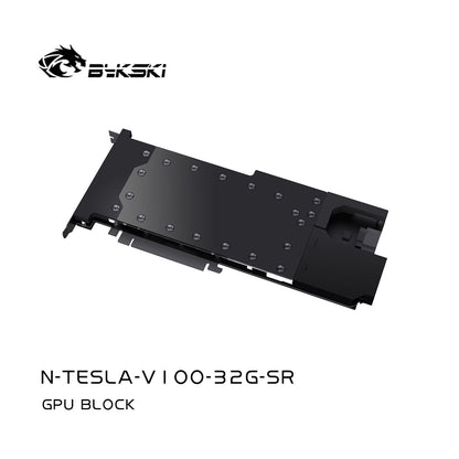 Bykski N-TESLA-V100-32G-SR Graphics Card Water Block: All-Metal Structure, NVIDIA V100