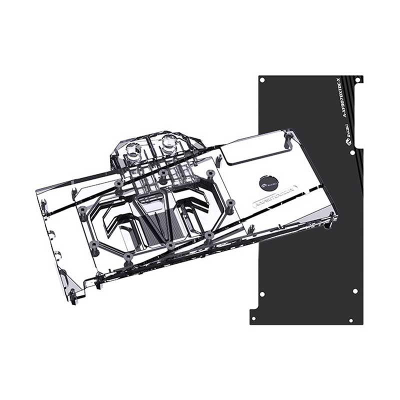 Bykski A-XF9070XTOC-X Full-Cover GPU Water Block with Backplate for XFX Mercury Radeon RX 9070 XT OC Gaming 16GB