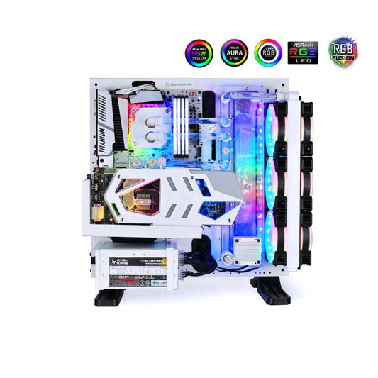 Bykski Distro Plate Kit For TT Core P3 Case, 5V A-RGB Complete Loop For Single GPU PC Building, Water Cooling Waterway Board, RGV-TT-P3-P