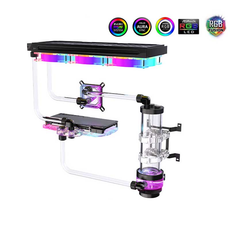 Bykski B-CP-KIT Split-Type Soft/Hard Tube Water Cooling Kit for CPUs and Graphics Cards SE Series, Custom-Made N-TESLA-A100-40G-SR