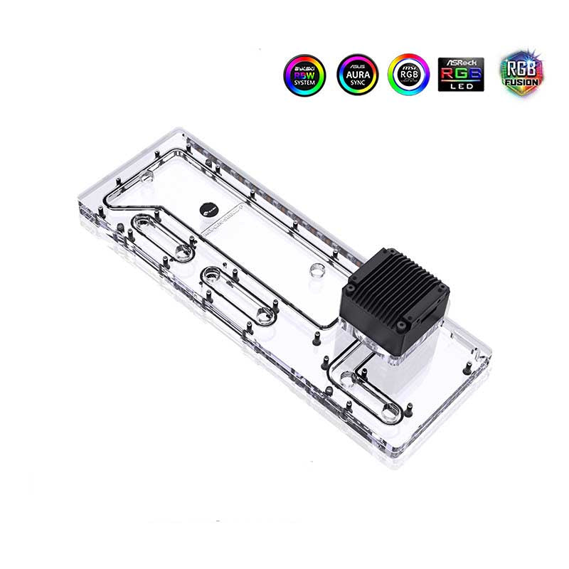 Bykski Distro Plate For CORSAIR 5000D Case , Acrylic Waterway Board Combo DDC Pump, 5V A-RGB , RGV-COS-5000D-P