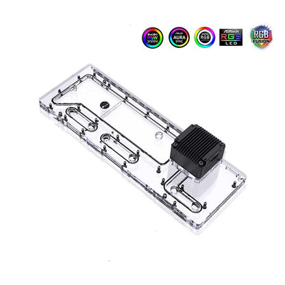 Bykski Distro Plate For CORSAIR 5000D Case , Acrylic Waterway Board Combo DDC Pump, 5V A-RGB , RGV-COS-5000D-P