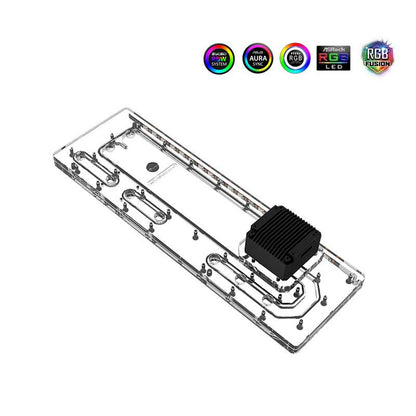 Bykski Distro Plate For Asus GR701 Case, Acrylic Waterway Board Combo DDC Pump, 5V A-RGB, RGV-AS-GR701-P
