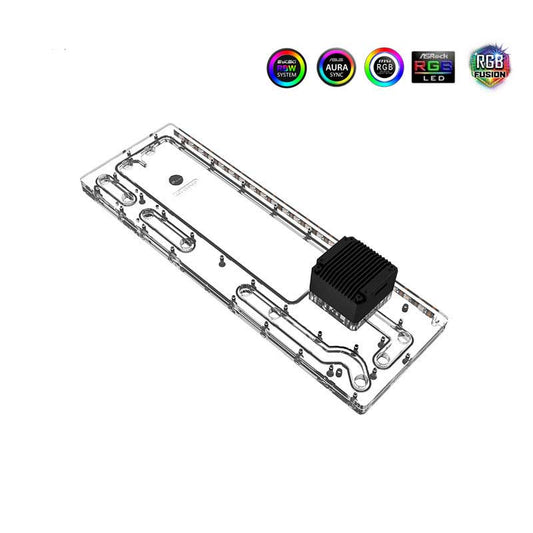 Plaque de distribution Bykski pour boîtier Thermaltake Core P6 TG, pompe DDC combinée de carte de voie navigable acrylique, 5 V A-RGB, RGV-TT-P6-P 