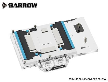 Barrow GPU Water Block For Nvidia RTX 4090 Founders Edition, Full Cover With Backplate PC Water Cooling Cooler, BS-NVG4090-PA