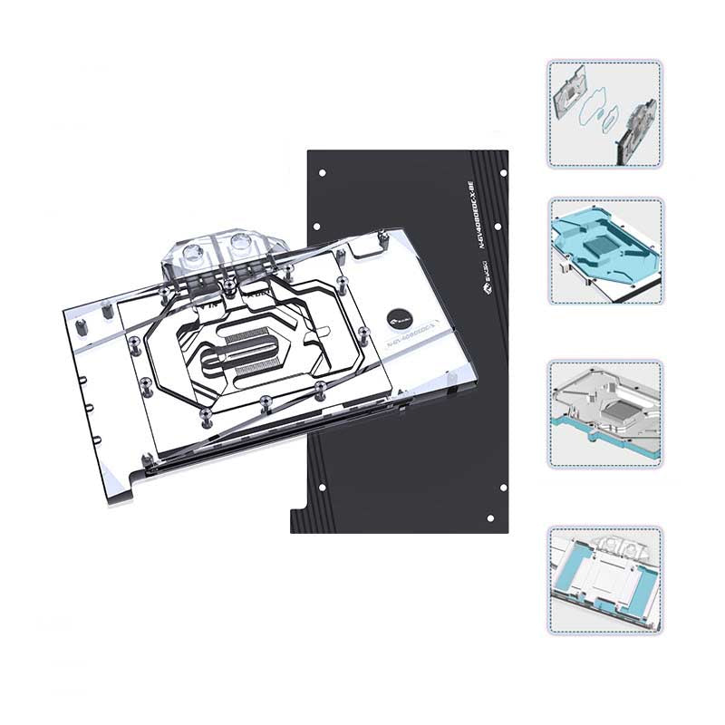 Bykski N-GV4080EOC-X Graphics Card Water Block for Gigabyte RTX 4080 16G Eagle，Full Cover With Backplate