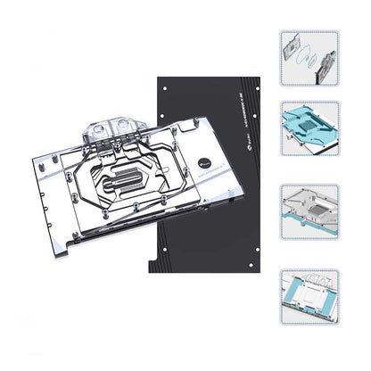 Bykski N-GV4080EOC-X Graphics Card Water Block for Gigabyte RTX 4080 16G Eagle，Full Cover With Backplate