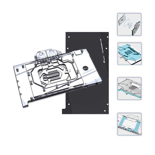 Bykski N-GV4080EOC-X Graphics Card Water Block for Gigabyte RTX 4080 16G Eagle，Full Cover With Backplate