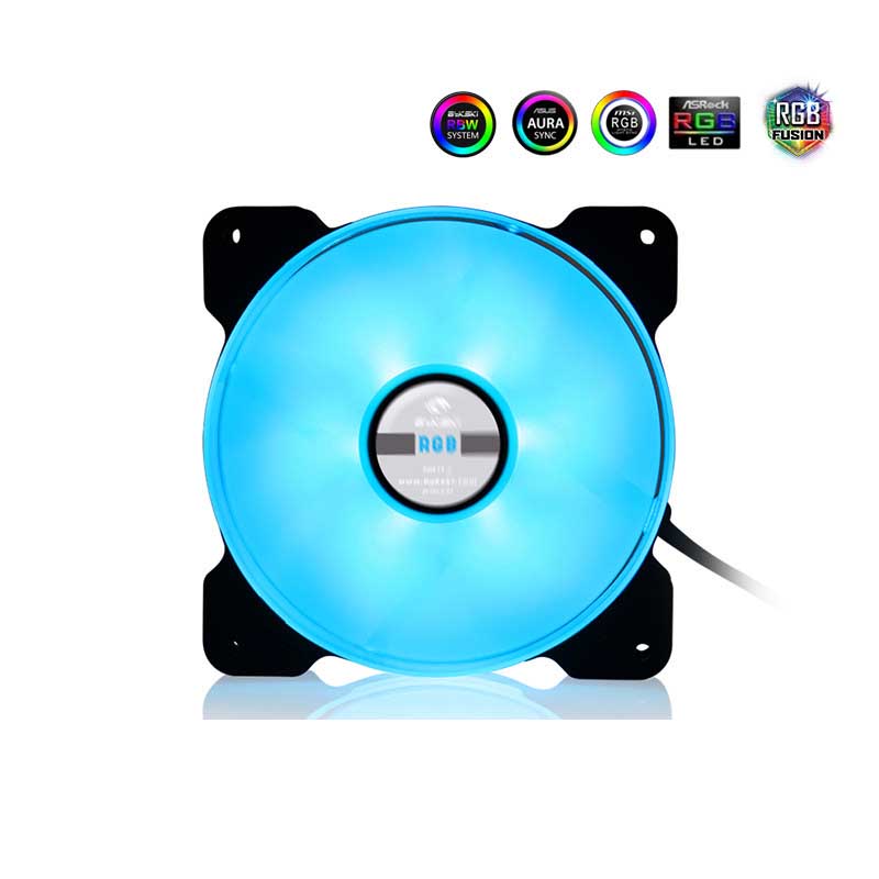 Bykski 120mm Rgb Ventilateur Refroidisseur 12v 4pin Compatible Avec 120/240/360/480mm Radiateurs Ventilateurs De Refroidissement À L'eau Ventilateur De Boîtier, CF-RGB-X-V2