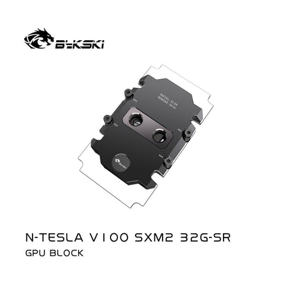 Bykski N-TESLA V100 SXM2 32G-SR Graphics Card Water Block — All-Metal (V100 SXM2)，N-TESLA V100 SXM2 32G-SR