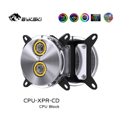 Bykski CPU-XPR-CD bloc de refroidissement par eau CPU pour Intel Lga115x/2011/2066 RGB/RBW système de modèle de CD d'éclairage Microwaterway I7 