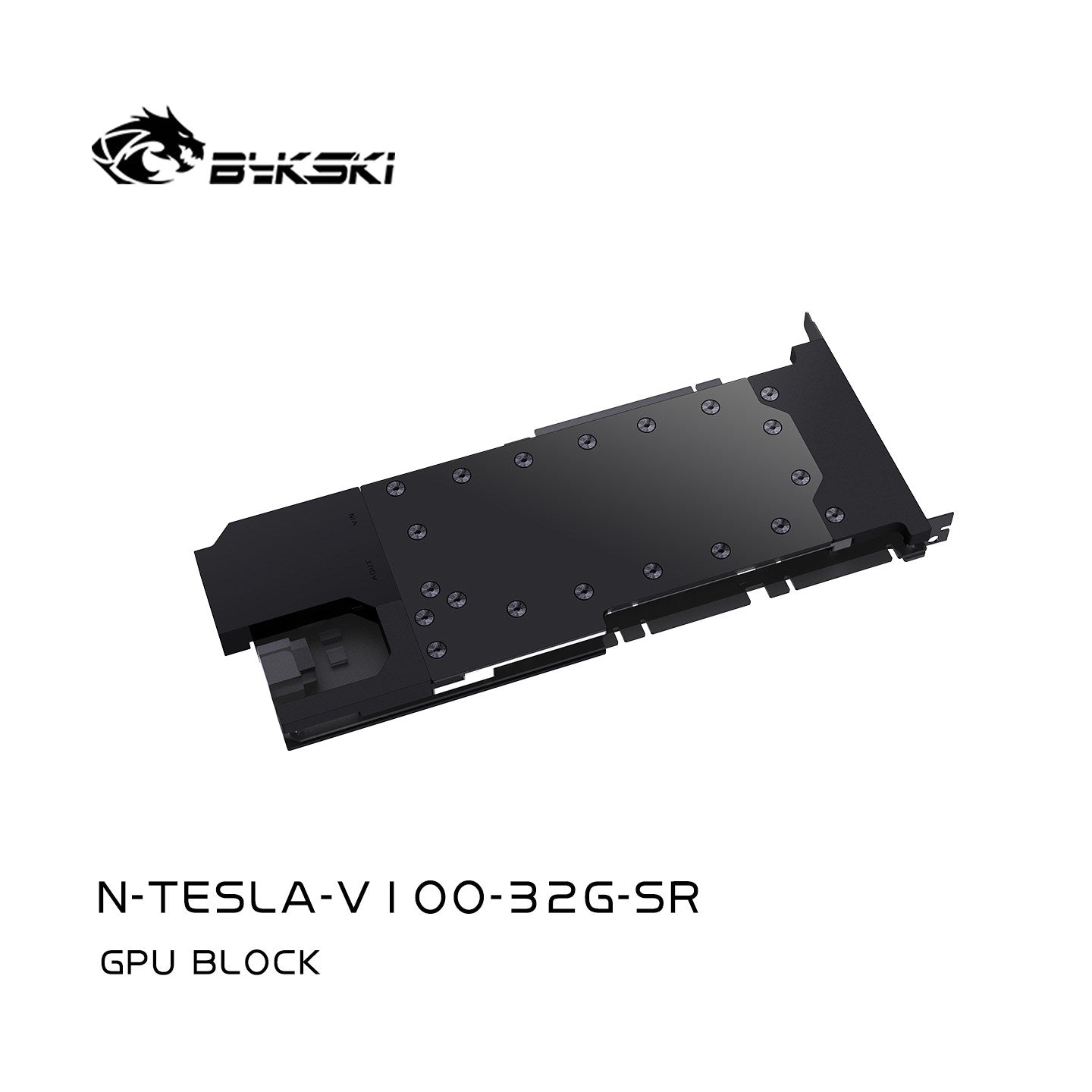 Bykski N-TESLA-V100-32G-SR Graphics Card Water Block: All-Metal Structure, NVIDIA V100