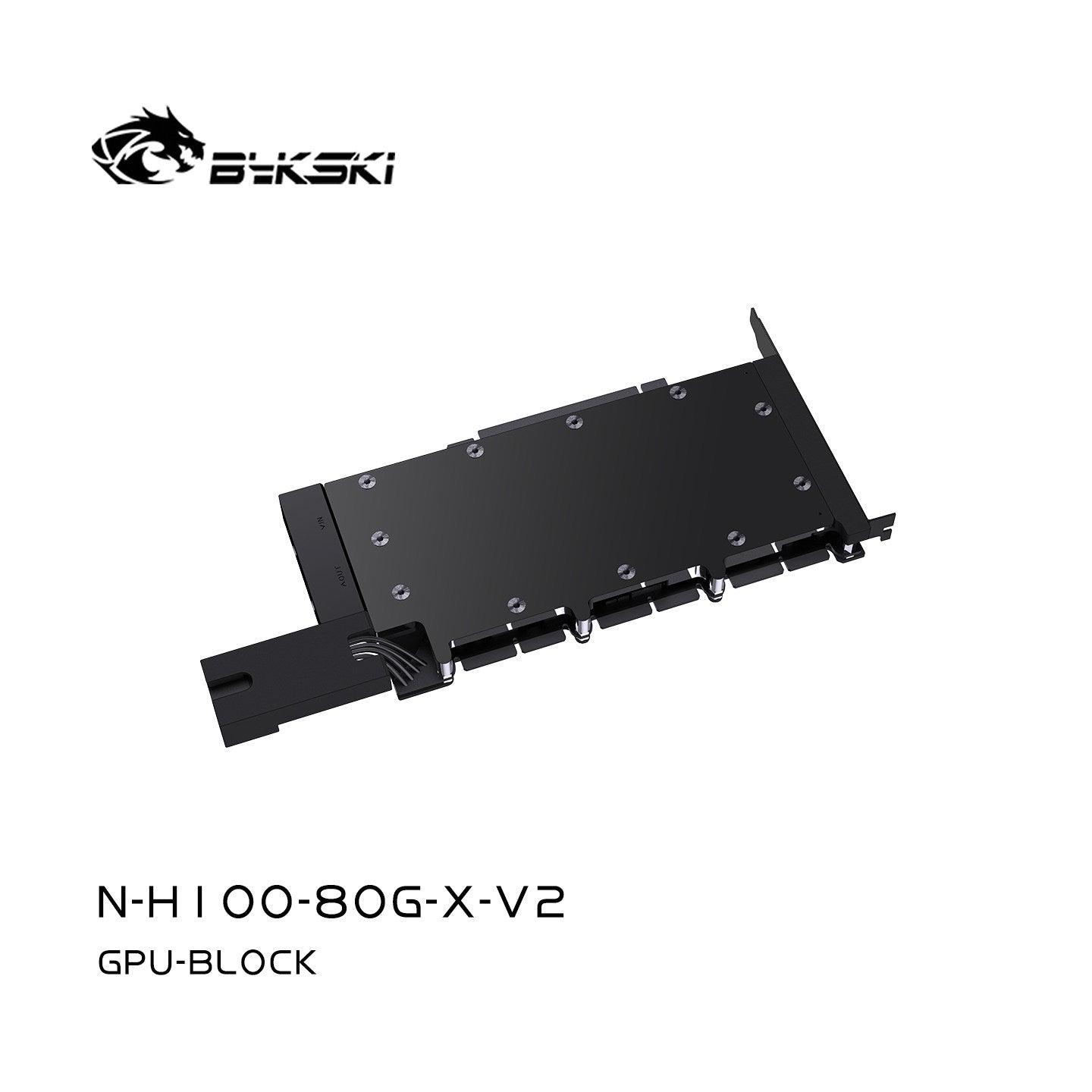 Bykski N-H100-80G-X-V2 All-Metal Graphics Card Water Block for NVIDIA H100/H800 80GB