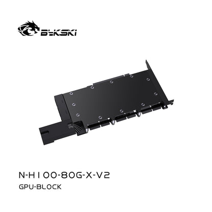 Bykski N-H100-80G-X-V2 All-Metal Graphics Card Water Block for NVIDIA H100/H800 80GB