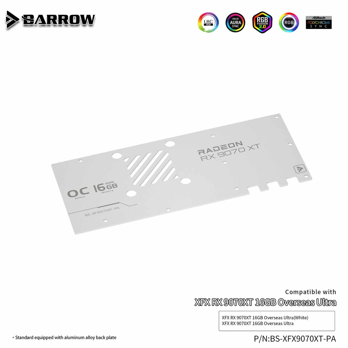 FormulaMod Barrow RX 9070XT full-cover GPU waterblock — silent local AI workload cooling (view 3)