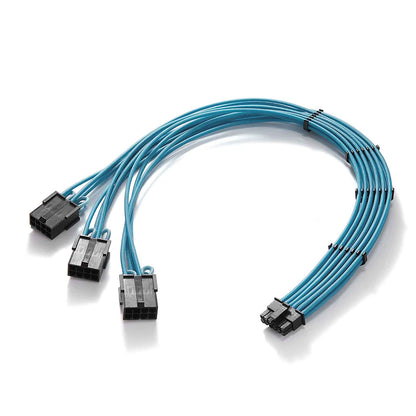 16AWG 12VHPWR,17.7inch PCI-e 5.0 16pin(12+4) Cable To 3X8-Pin Male To Female,12+4pin For RTX 3090Ti/4070Ti/4080/4090 With Combs，Single Cable