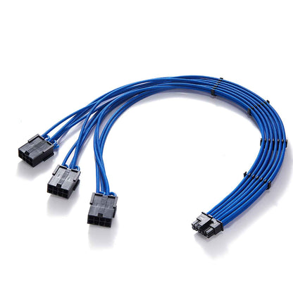 16AWG 12VHPWR,17.7inch PCI-e 5.0 16pin(12+4) Cable To 3X8-Pin Male To Female,12+4pin For RTX 3090Ti/4070Ti/4080/4090 With Combs，Single Cable