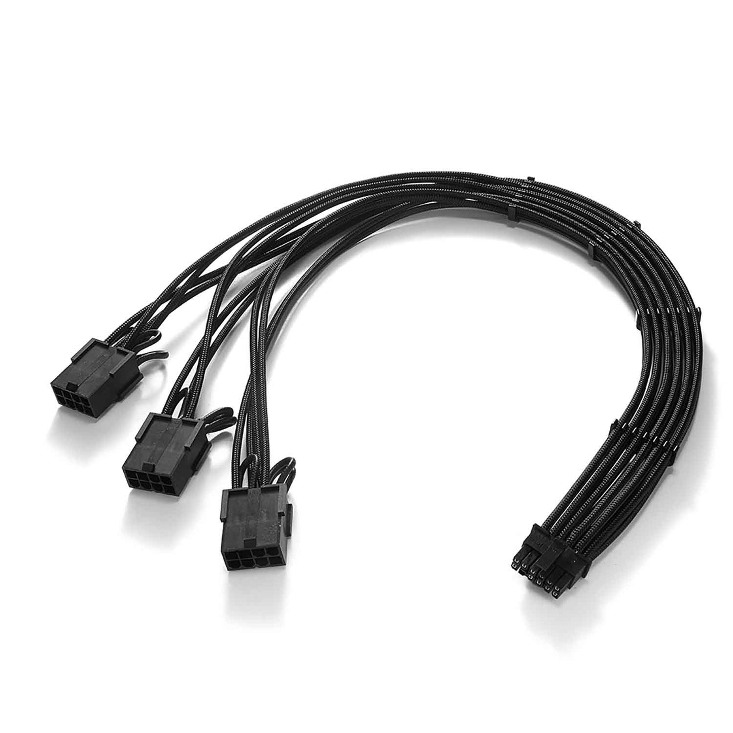 16AWG 12VHPWR,17.7inch PCI-e 5.0 16pin(12+4) Cable To 3X8-Pin Male To Female,12+4pin For RTX 3090Ti/4070Ti/4080/4090 With Combs，Single Cable