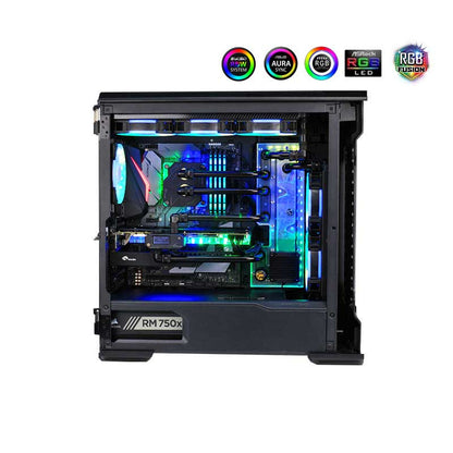Bykski Kit de plaque de distribution pour boîtier Phanteks PK518/600S P500/600A, boucle complète 5 V A-RGB pour la construction d'un seul GPU PC, carte de voie navigable de refroidissement par eau, RGV-PHA-PK518-P