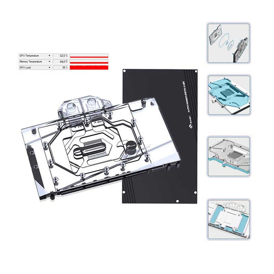 Bykski N-PNY4080VERTO-X Full-Cover GPU Water Block for BENWEI GeForce RTX4080 SUPER Founders Edition/B&W GeForce RTX4080 16GB XLR8 Gaming VERTOEPIC-XARGBOC Master, Nickel-Plated Copper, G1/4
