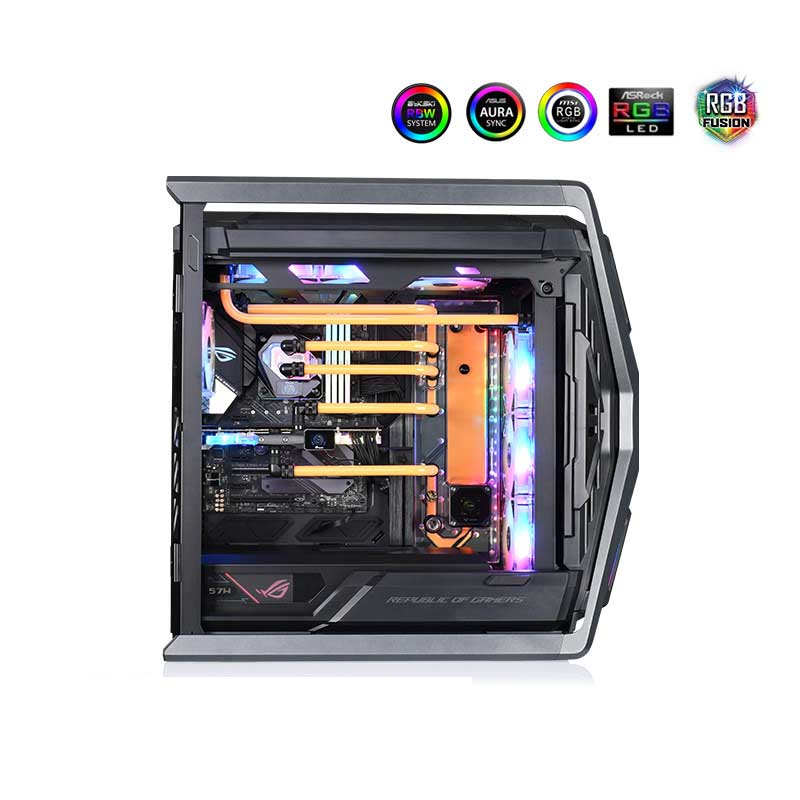 Bykski Distro Plate Kit For Asus GR701 Case, 5V A-RGB Complete Loop For Single GPU PC Building, Water Cooling Waterway Board, RGV-AS-GR701-P