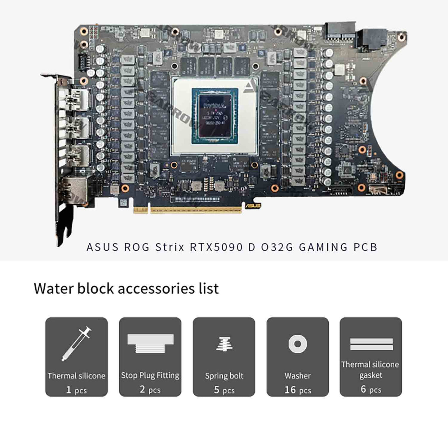 Barrow ASUS ASTRAL 5090 full coverage video card cold head cooler BS-ASA5090-PA