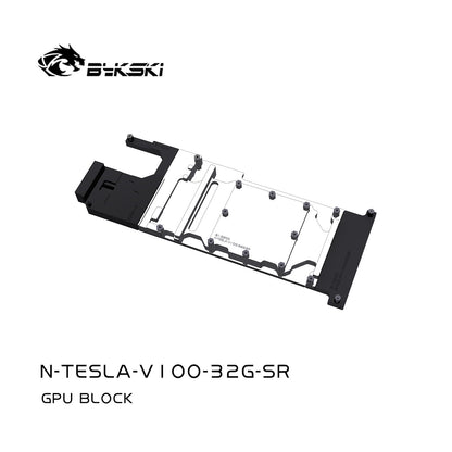 Bykski N-TESLA-V100-32G-SR Graphics Card Water Block: All-Metal Structure, NVIDIA V100