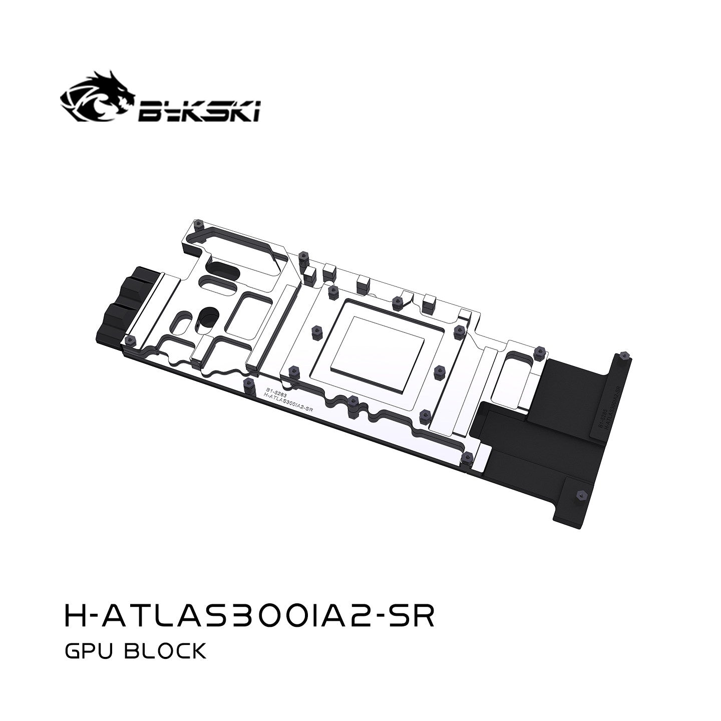 FormulaMod Bykski GPU Block For H-ATLAS300IA2-SR , High Heat Resistance Material POM + Full Metal Construction, With Backpla…