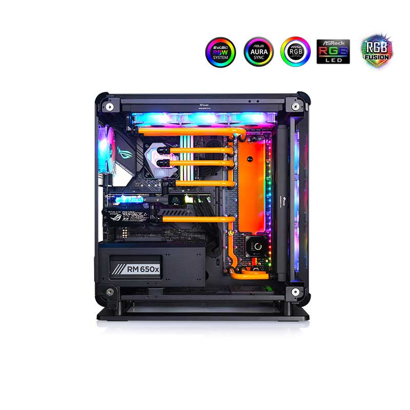 Bykski Distro Plate Kit For Thermaltake Core P6 TG Case, 5V A-RGB Complete Loop For Single GPU PC Building, Water Cooling Waterway Board, RGV-TT-P6-P