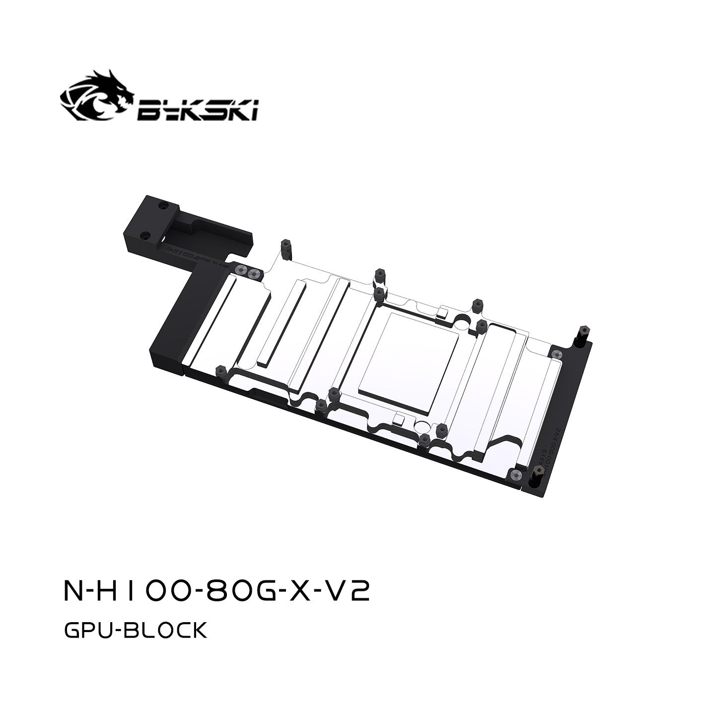 Bykski N-H100-80G-X-V2 All-Metal Graphics Card Water Block for NVIDIA H100/H800 80GB