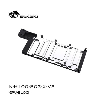 Bykski N-H100-80G-X-V2 All-Metal Graphics Card Water Block for NVIDIA H100/H800 80GB