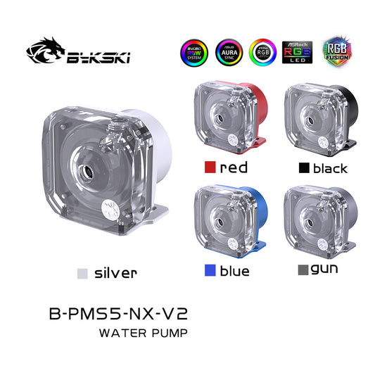Bykski PWM D5 Pump With Cooling Kit, Aluminum Alloy Cooling Armor For Heat Dissipation, PWM Automatic Speed Control Water Cooling System. B-PMS5-NX-V2