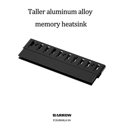 Barrow heightened aluminum alloy memory heatsink for DDR4/5 memory modules, RAMLA V4.