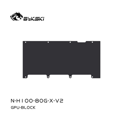 Bykski N-H100-80G-X-V2 All-Metal Graphics Card Water Block for NVIDIA H100/H800 80GB