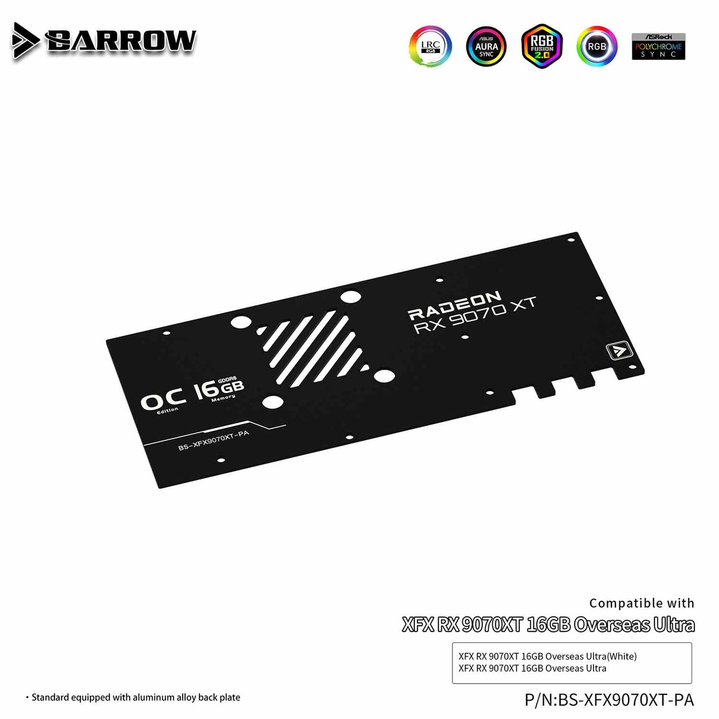 FormulaMod Barrow RX 9070XT full-cover GPU waterblock — silent local AI workload cooling (view 5)