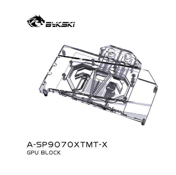 Bykski A-SP9070XTMT-X for Sapphire AMD Radeon RX9070XT 16GB GDDR6 METAL Alloy Pulsating, with backplate