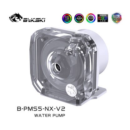 Bykski PWM D5 Pump With Cooling Kit, Aluminum Alloy Cooling Armor For Heat Dissipation, PWM Automatic Speed Control Water Cooling System. B-PMS5-NX-V2