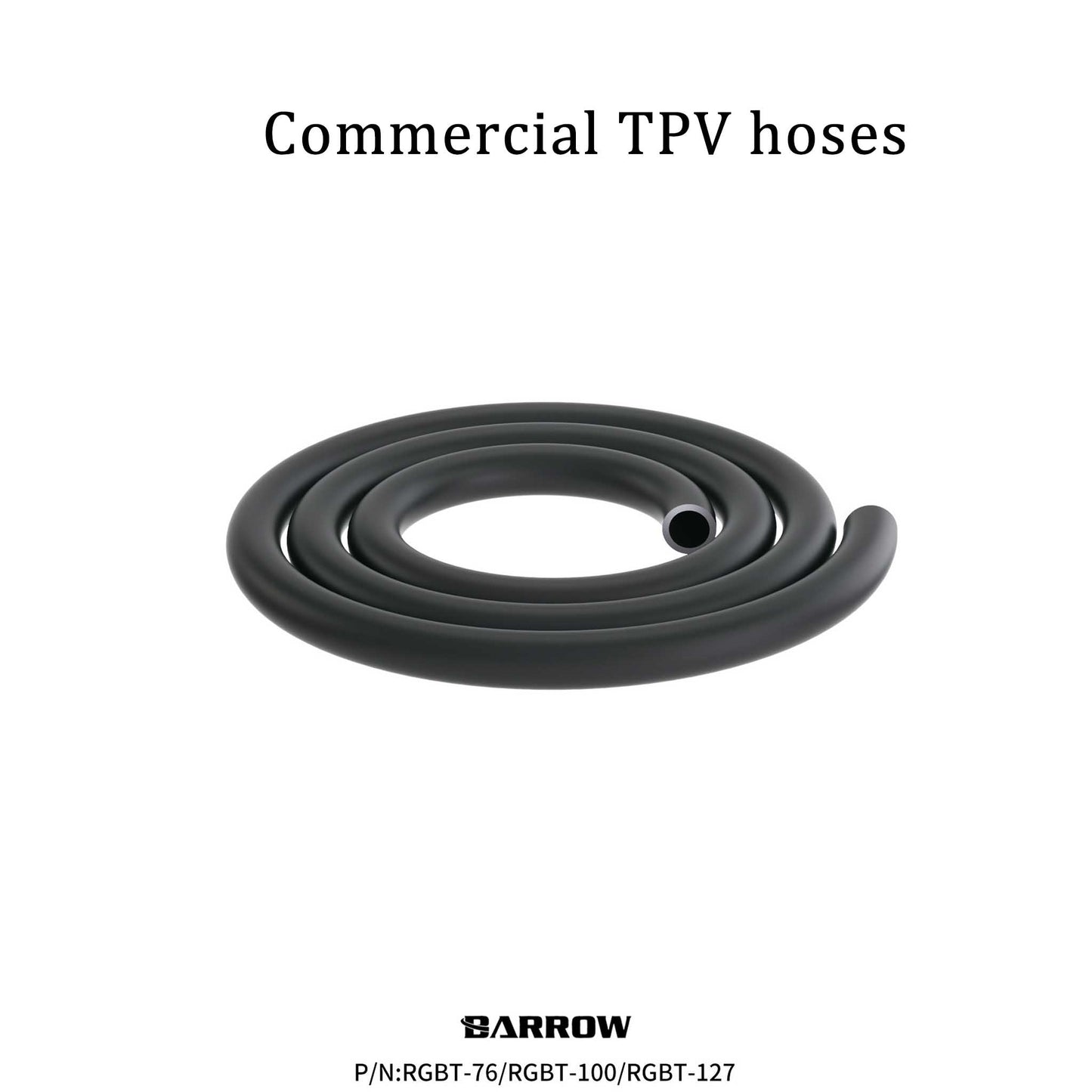 BarrowTPV water pipes are high-temperature resistant, corrosion-resistant, and anti-aging, making them ideal for server water cooling accessories. Quick-connect hoses are available in RGBT-76 style.