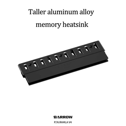 Barrow heightened aluminum alloy memory heatsink for DDR4/5 memory modules, RAMLA V4.