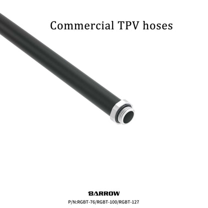 BarrowTPV water pipes are high-temperature resistant, corrosion-resistant, and anti-aging, making them ideal for server water cooling accessories. Quick-connect hoses are available in RGBT-76 style.