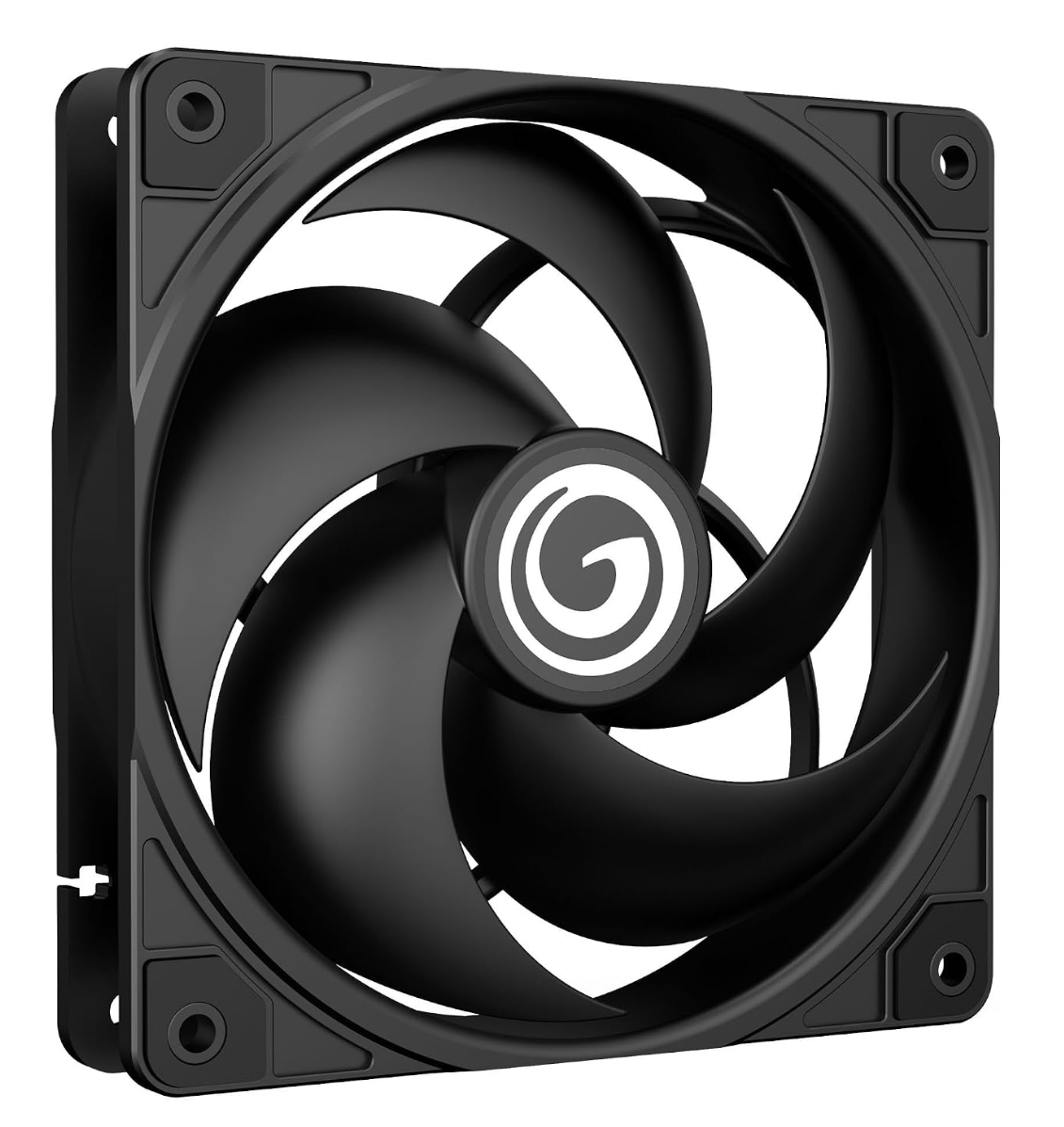 120mm PWM Intelligent Speed Regulation High Wind Pressure Casefan | Black,5 Meniscus Performance Fan Blades Silent Single Fan (with 4 Small 4pin Male and Female Tandem Heads)