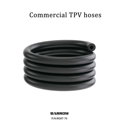 BarrowTPV water pipes are high-temperature resistant, corrosion-resistant, and anti-aging, making them ideal for server water cooling accessories. Quick-connect hoses are available in RGBT-76 style.