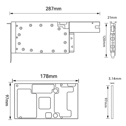 Refrigeración por agua todo en uno Bykski para GPU, para GIGABYTE RTX 4090, sistema de refrigeración líquida, radiador de 120 240 360, B-FRD-GV4090AORUS