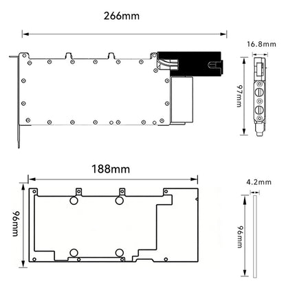 Astralcooler GPU Water Block for NVIDIA H200 141G