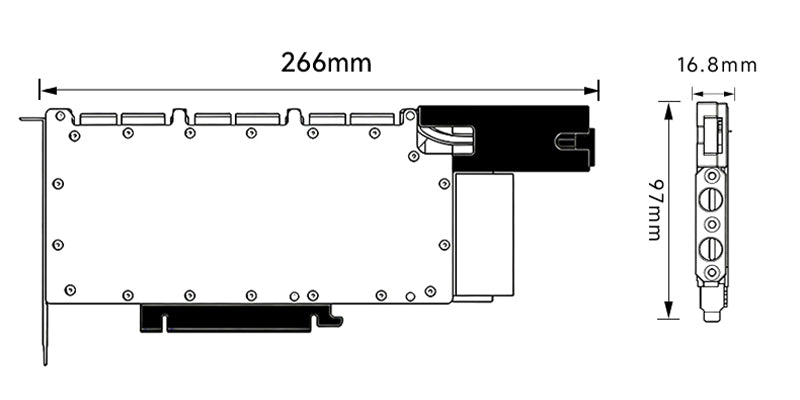 Astralcooler GPU Water Block for NVIDIA H200 141G